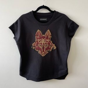 Zadig & Voltaire Deluxe Beaded Wolf Sleeveless Sweatshirt S